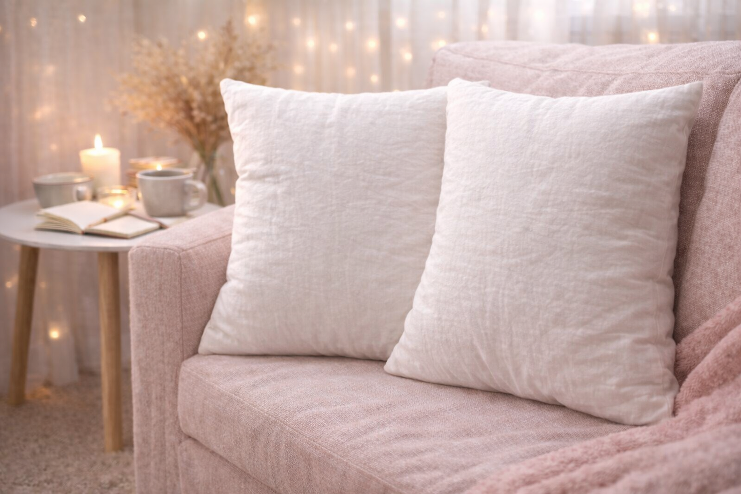 Mini Saheli Soft Red Hearts Cushion Cover - Set of 2