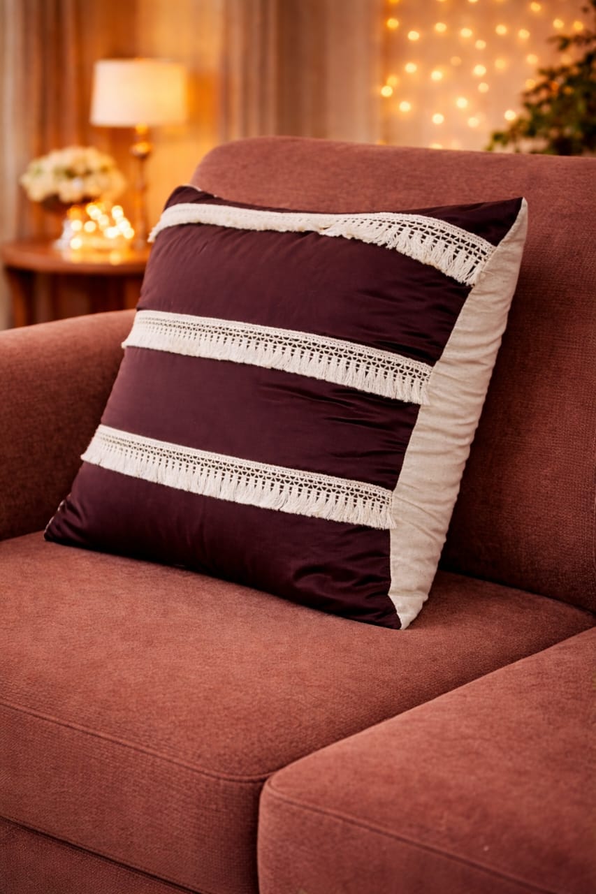 Mini Saheli Brown Elegance with White Lace