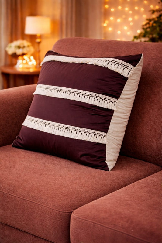 Mini Saheli Brown Elegance with White Lace