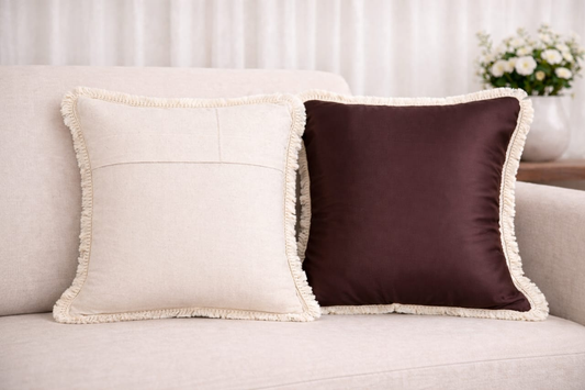 Mini Saheli Cocoa Elegance Cushion Cover – Set of 2